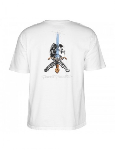 Powell Peralta Skull & Sword White (Camiseta)