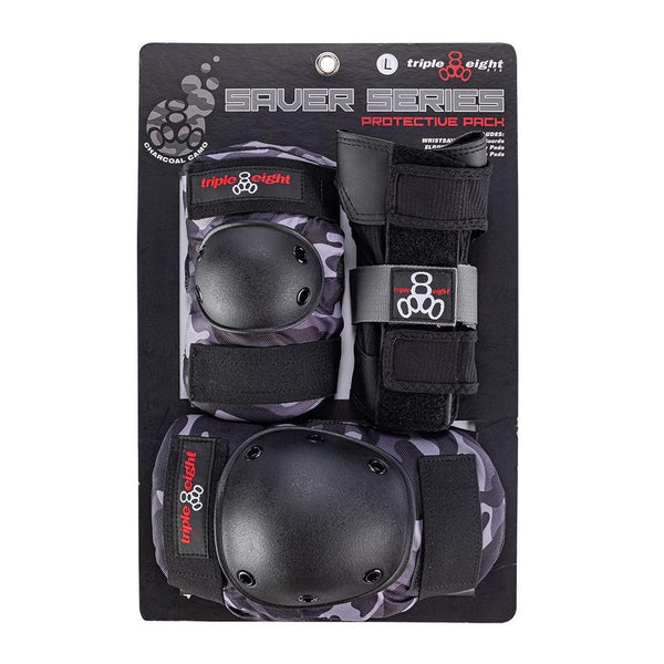 Triple 8 Tripack Charcoal Camo (Set de protecciones)