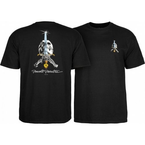 Powell Peralta Skull & Sword Black(Camiseta)