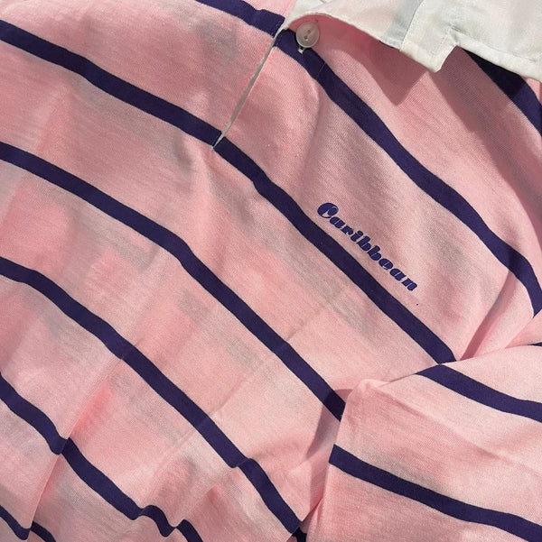 Polos Caribbean Vintage Rayas Rosa/Azul