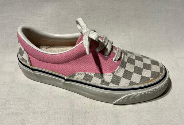 Zapatillas Caribbean Vintage Cuadrado Gris/Rosa Liso