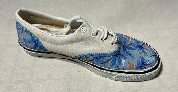 Zapatillas Caribbean Vintage Palmera Celeste/Blanco Liso