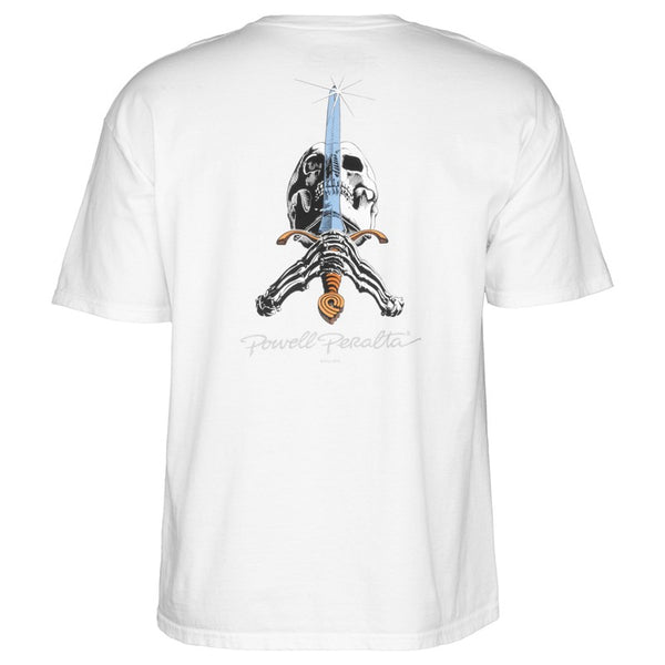 Powell Peralta Skull & Sword White (Camiseta)