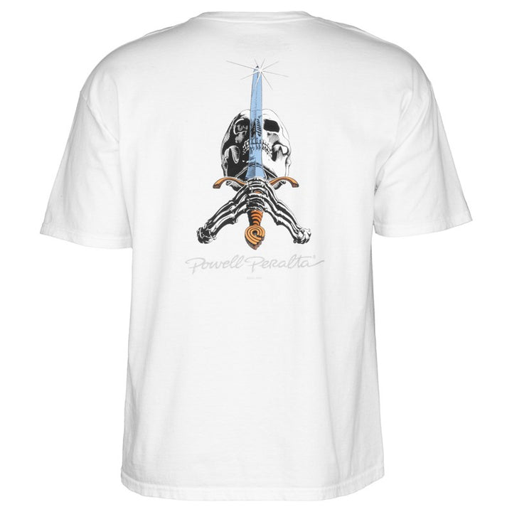 Powell Peralta Skull & Sword White (Camiseta)