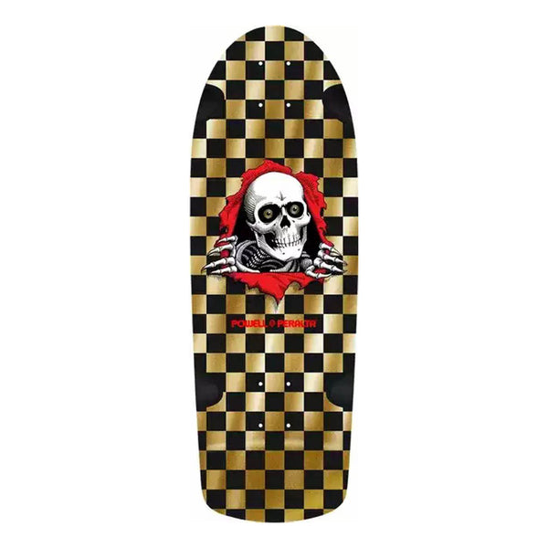 Powell Peralta OG RIPPER Checker 10 x 30 Goldfoil Reissue Skateboard Deck - Tabla