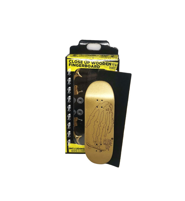 CLOSE UP FINGERBOARD SET HAND WOODEN  Golden BG 34mm Concave