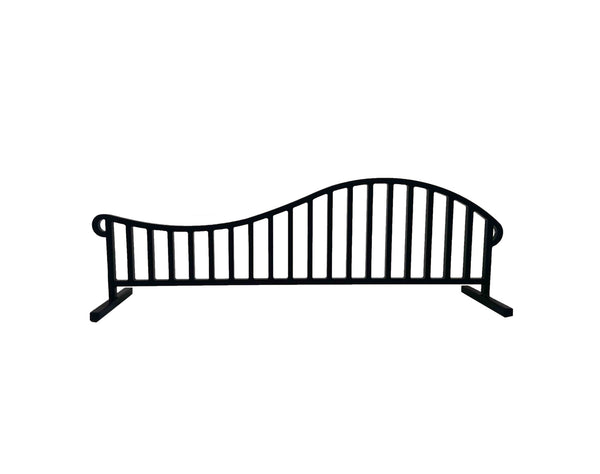 CLOSE UP BLACK METAL RAINBOW WAVE RAIL 275MM