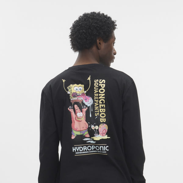 Camiseta Manga Larga Hydroponic Bob Esponja Strong Black