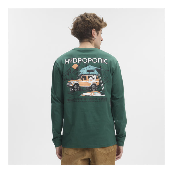Camiseta Manga Larga Hydroponic Camping Dark Green