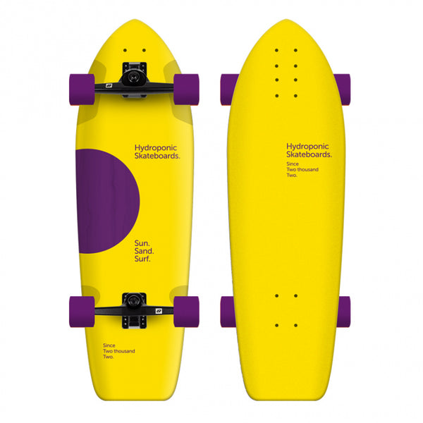 Surf Skate Completo Hydroponic Square 33'' Lunar Yellow / Purple